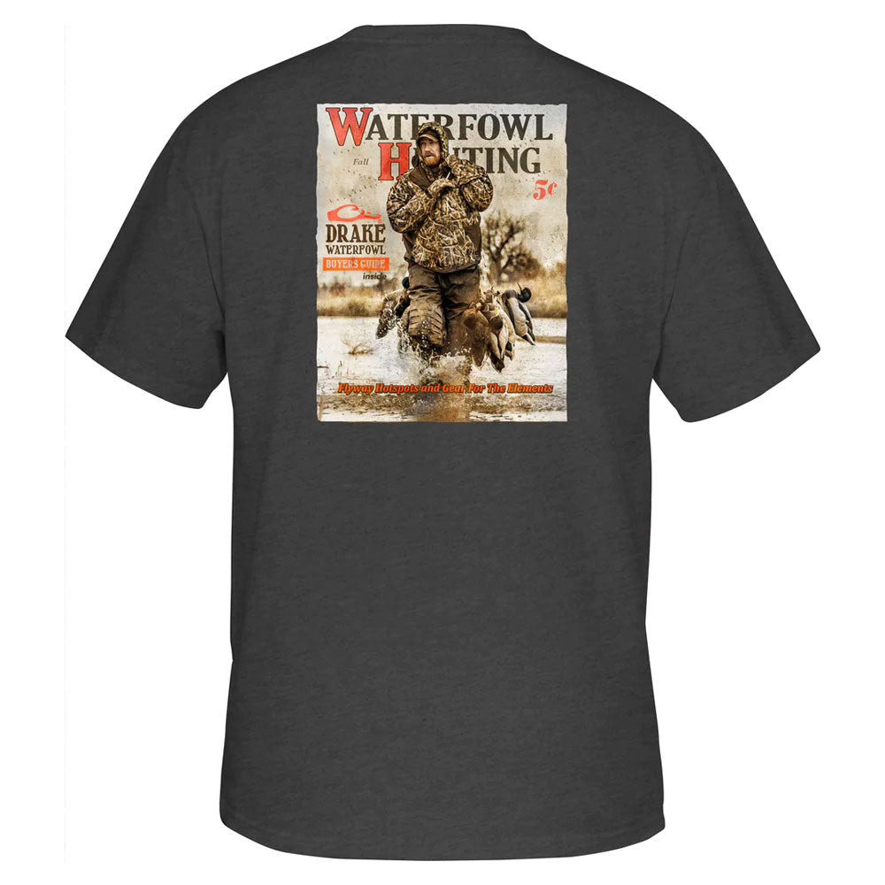 drake gear Drake Pack'n Out Short Sleeve Tee, Charcoal Heather, Medium