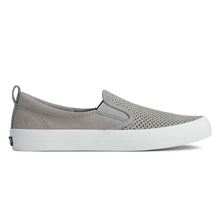 Load image into Gallery viewer, Sperry Women's Crest Twin Gore Leather Wave Perforated Sneaker- Grey