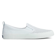 Load image into Gallery viewer, Sperry Women's Crest Twin Gore Leather Wave Perforated Sneaker- White