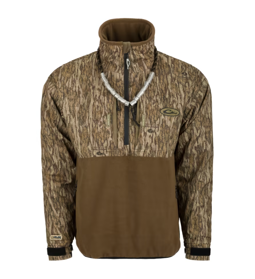 Drake MST Guardian Eqwader Flex Fleece 1 4 Zip Bottomland XL