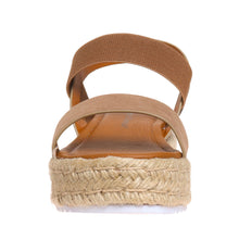 Load image into Gallery viewer, Suede Strap Wedge Sandal- Taupe
