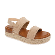Load image into Gallery viewer, Ruffle Strap Wedge Sandal
