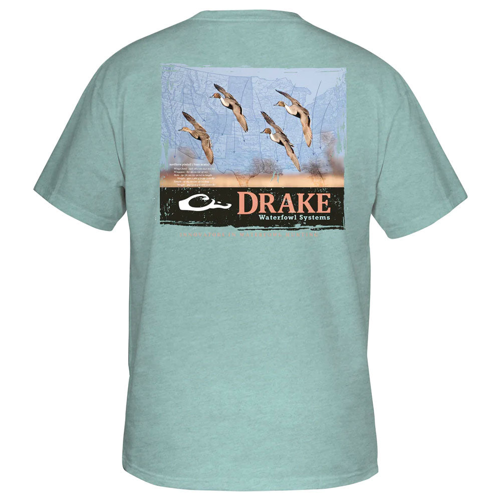 Drake Spring Map T-Shirt- Blue Grass