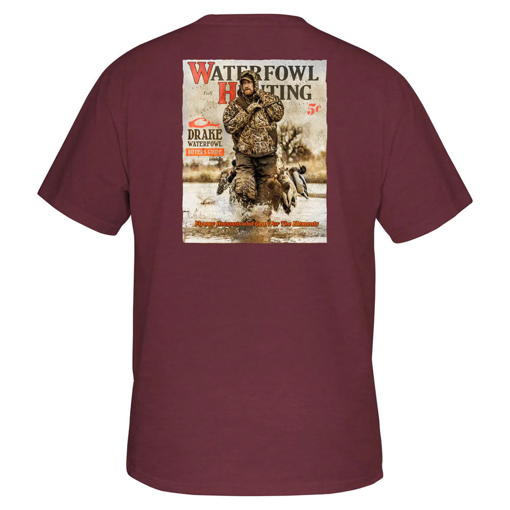 Drake Waterfowl Men's Pack'n Out Short Sleeve T-Shirt, XL, Wild Ginger Heather
