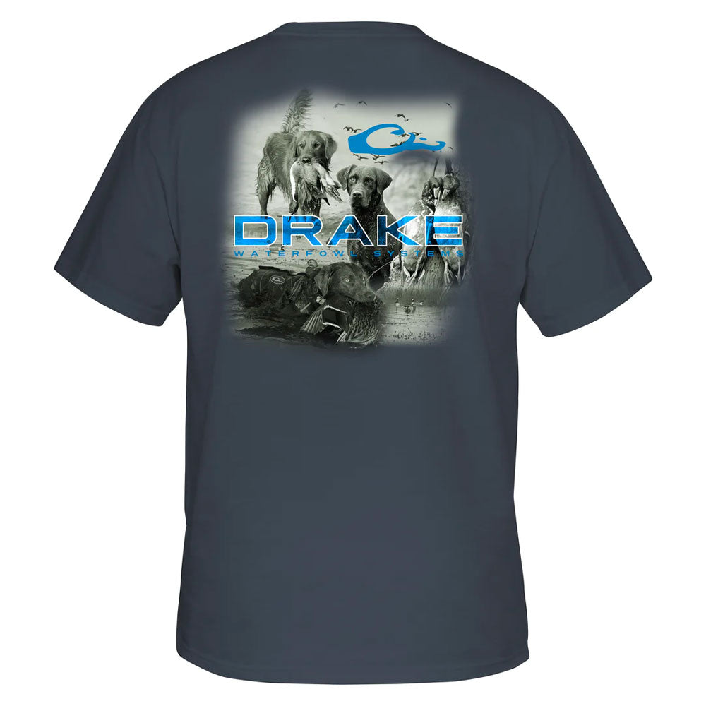 Drake 3 Dogs T-Shirt- Dusty Navy