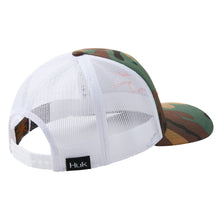 Load image into Gallery viewer, HUK Bass Trucker Snap Back Hat- Moss Camo
