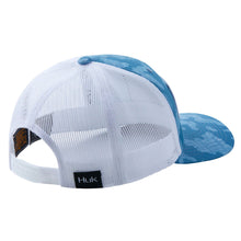 Load image into Gallery viewer, HUK Running Lakes Trucker Snap Back Hat- Titanium Blue
