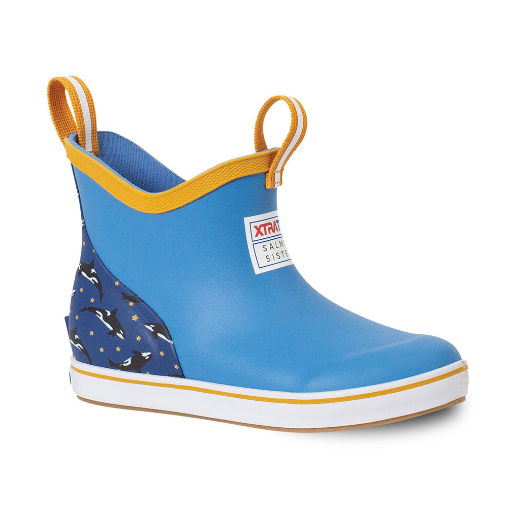 XTRATUF Little Big Kids Ankle Deck Boots- Light Blue – 264 Shoes