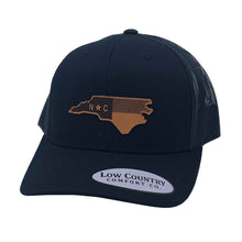Load image into Gallery viewer, North Carolina Flag Leather Patch Hat
