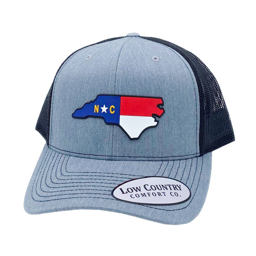 North Carolina Flag PVC Patch Trucker Hat