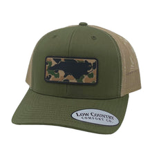 Load image into Gallery viewer, North Carolina Outline Camo PVC Patch Hat
