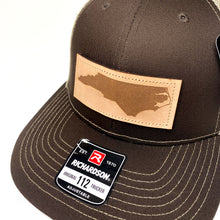 Load image into Gallery viewer, North Carolina Outline Leather Patch Hat
