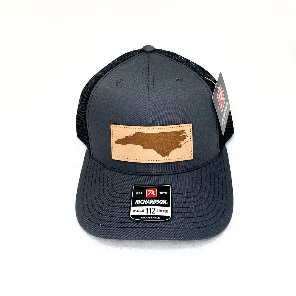 North Carolina Outline Leather Patch Hat