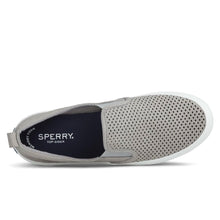 Load image into Gallery viewer, Sperry Women&#39;s Crest Twin Gore Leather Wave Perforated Sneaker- Grey
