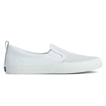 Load image into Gallery viewer, Sperry Women&#39;s Crest Twin Gore Leather Wave Perforated Sneaker- White
