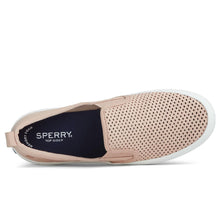 Load image into Gallery viewer, Sperry Women&#39;s Crest Twin Gore Leather Wave Perforated Sneaker- Peach

