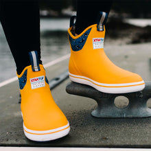 Load image into Gallery viewer, XTRATUF Women&#39;s Salmon Sisters Ankle Deck Boots- Yellow / Celestial Sea
