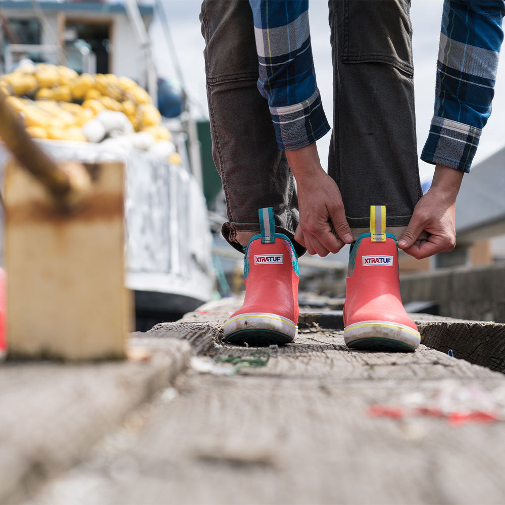 XTRATUF Women's Ankle Deck Boots- Coral Coho – 264 Shoes and Apparel